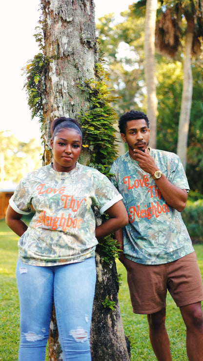 Love Thy Neighbor Camo Tee