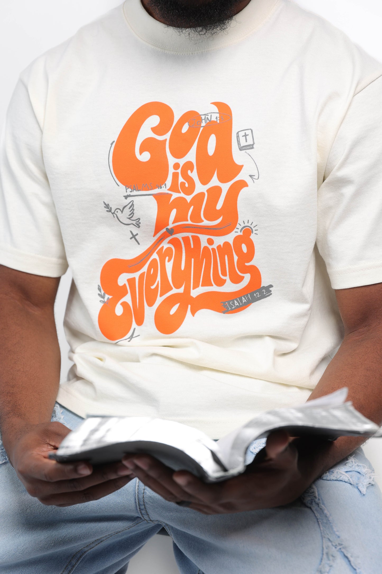 God Is My Everything OFF-WHITE Cropped Tee