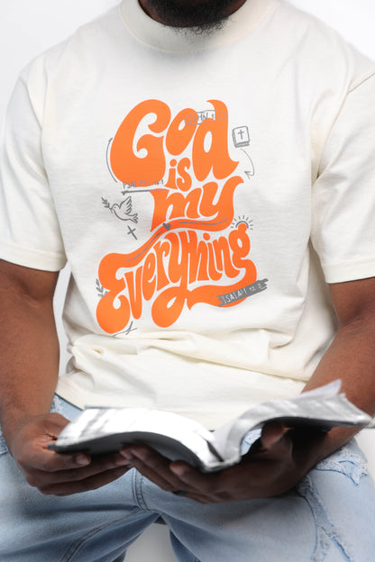 God Is My Everything OFF-WHITE Cropped Tee