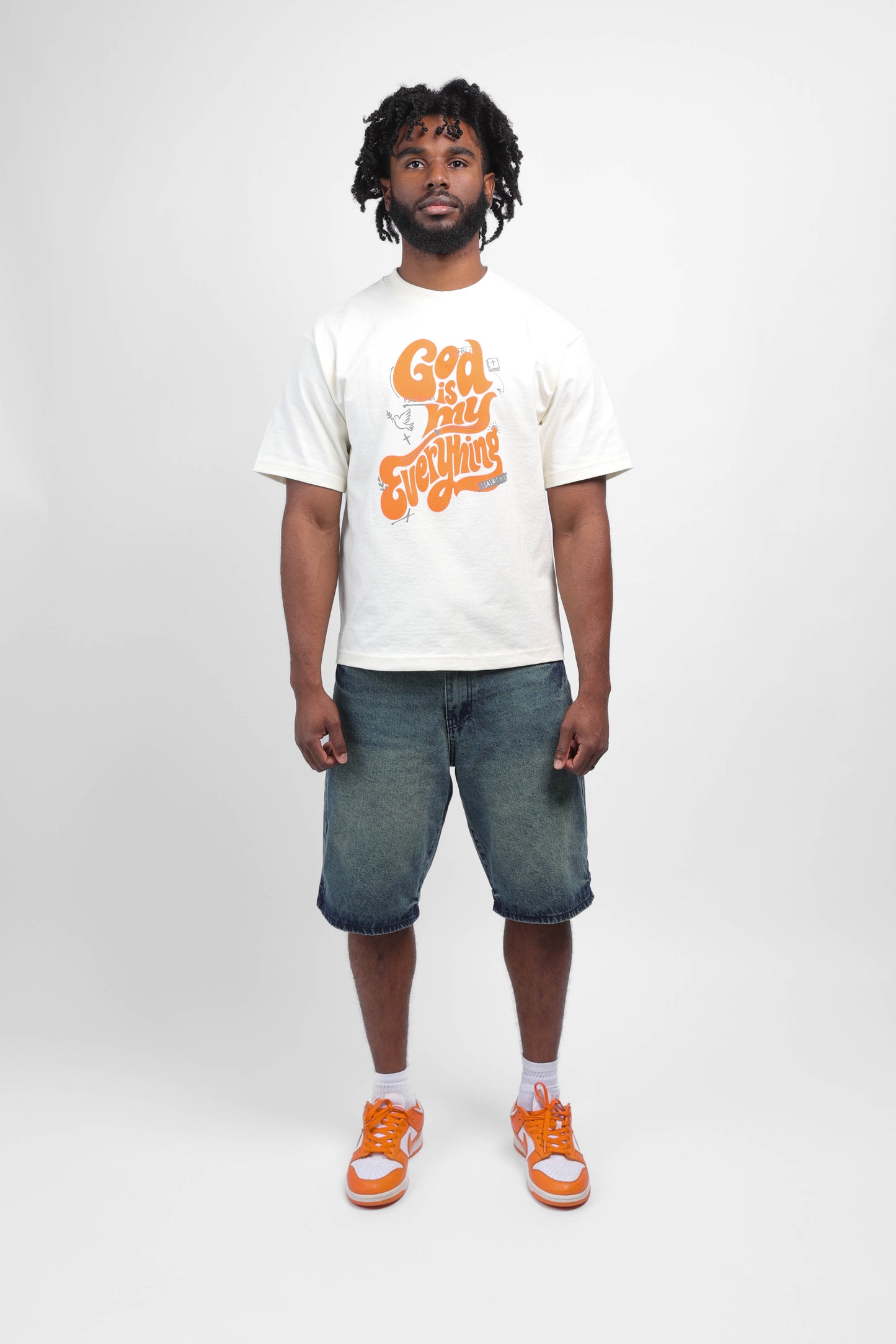 God Is My Everything OFF-WHITE Cropped Tee