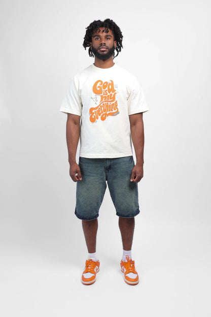God Is My Everything OFF-WHITE Cropped Tee