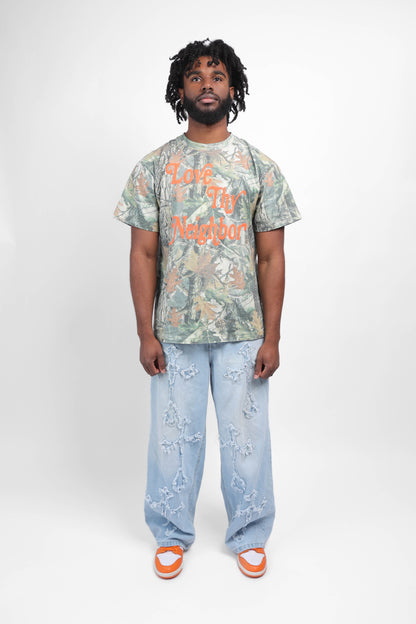 Love Thy Neighbor Camo Tee