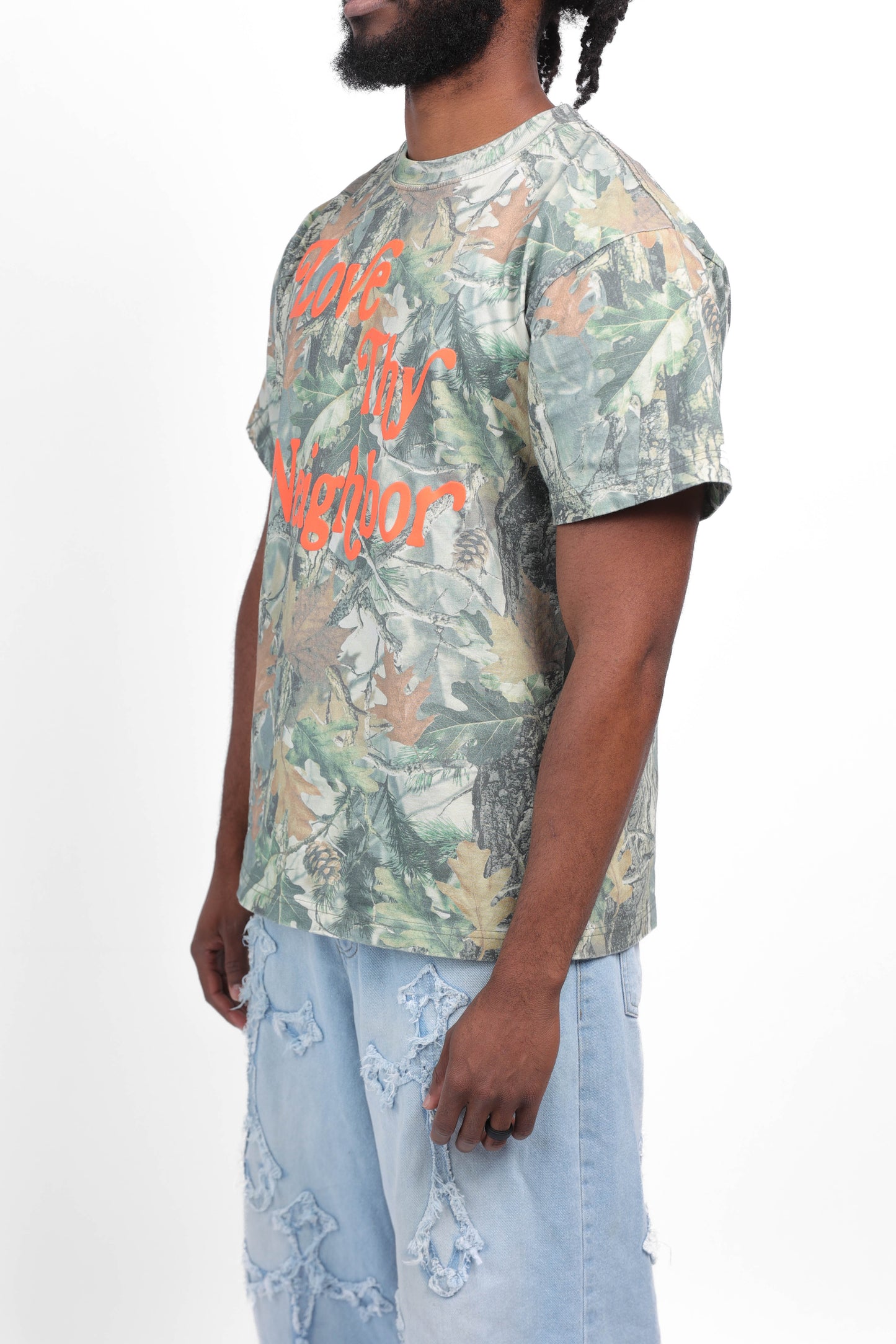 Love Thy Neighbor Camo Tee