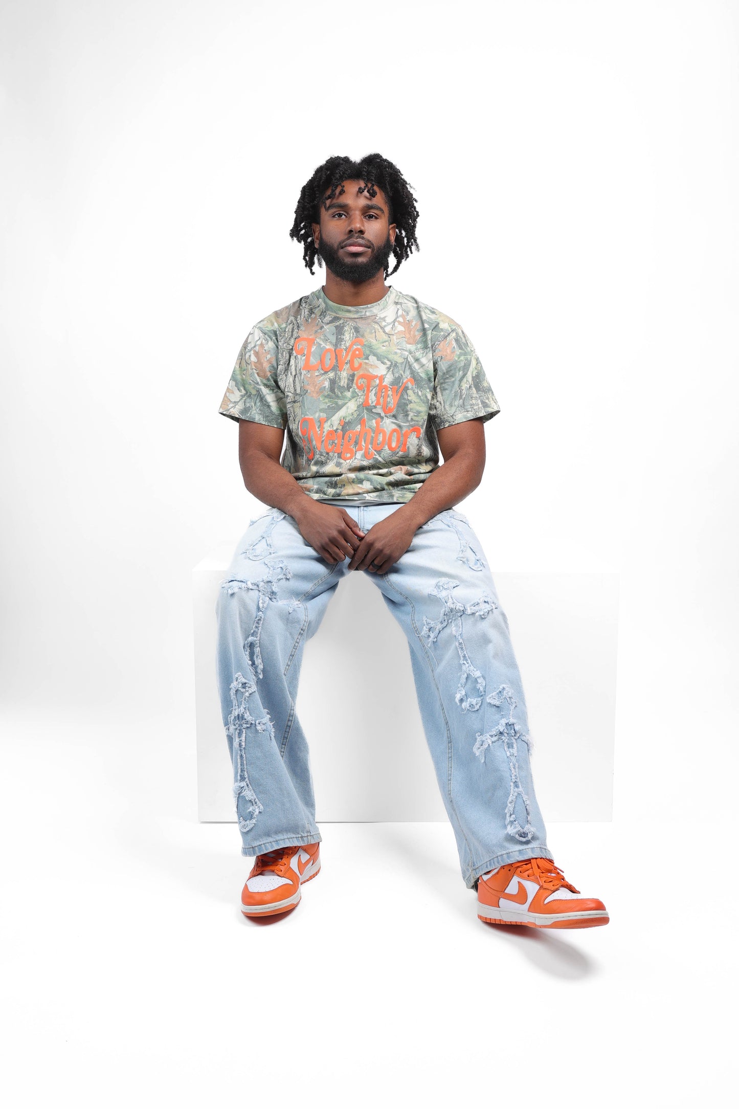 Love Thy Neighbor Camo Tee