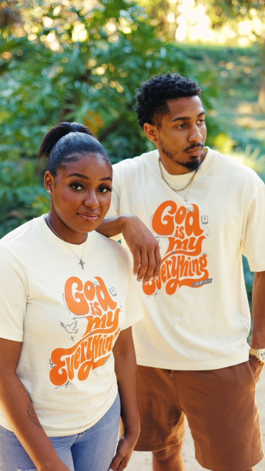 God Is My Everything OFF-WHITE Cropped Tee