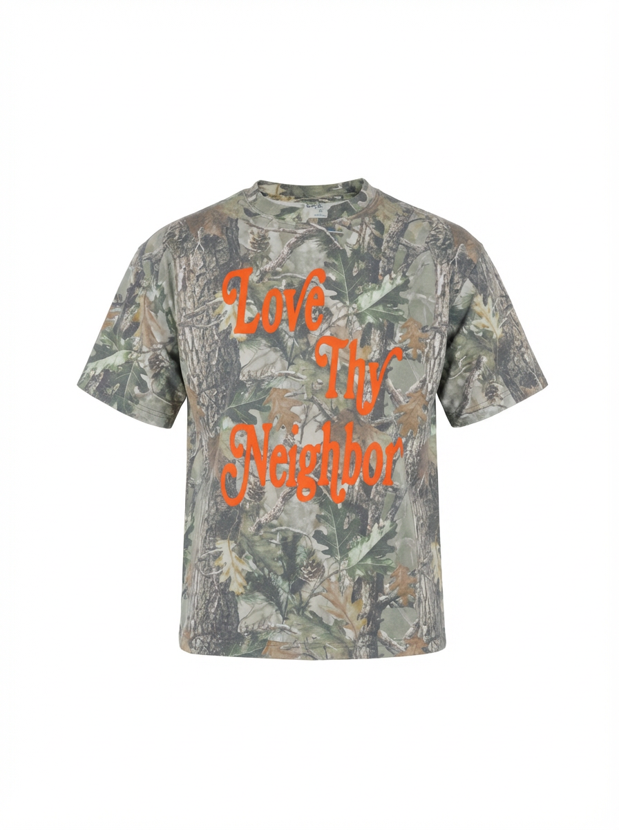 Love Thy Neighbor Camo Tee